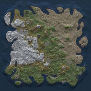 Thumbnail Rust Map: Procedural Map, Size: 4500, Seed: 26257, 19 Monuments