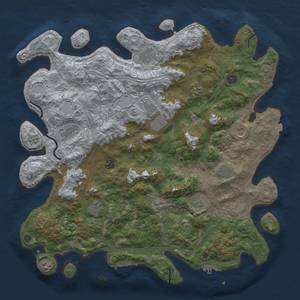 Thumbnail Rust Map: Procedural Map, Size: 4600, Seed: 1813219, 19 Monuments