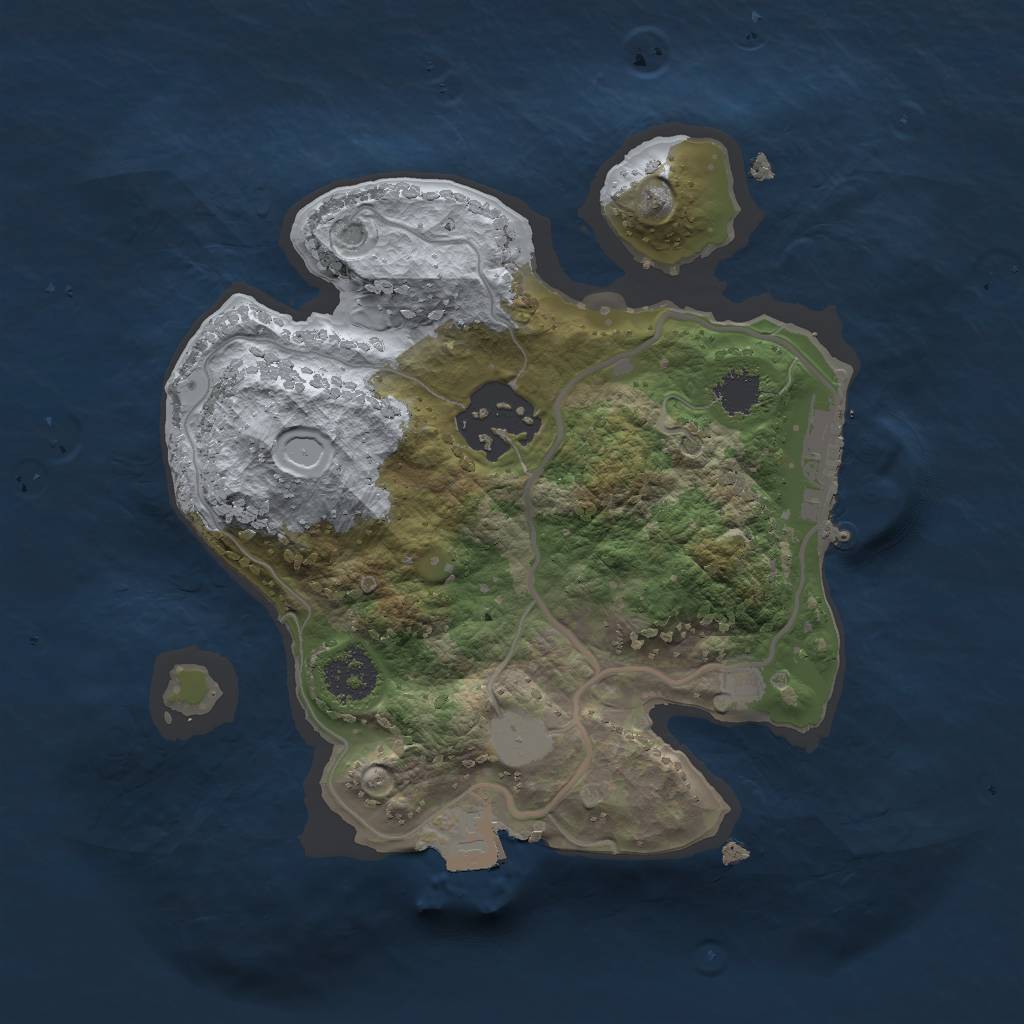 Rust Map: Procedural Map, Size: 2000, Seed: 6753, 5 Monuments