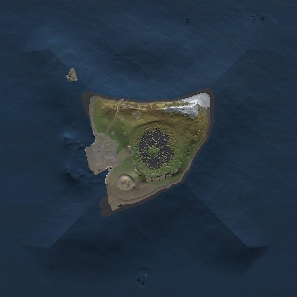 Rust Map: Procedural Map, Size: 1200, Seed: 13825, 3 Monuments