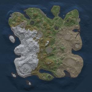 Thumbnail Rust Map: Procedural Map, Size: 3300, Seed: 1424066143, 16 Monuments