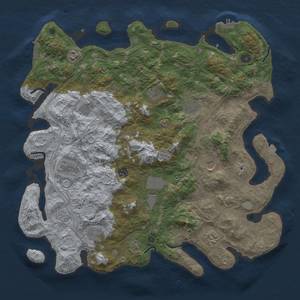 Thumbnail Rust Map: Procedural Map, Size: 4500, Seed: 3423, 19 Monuments