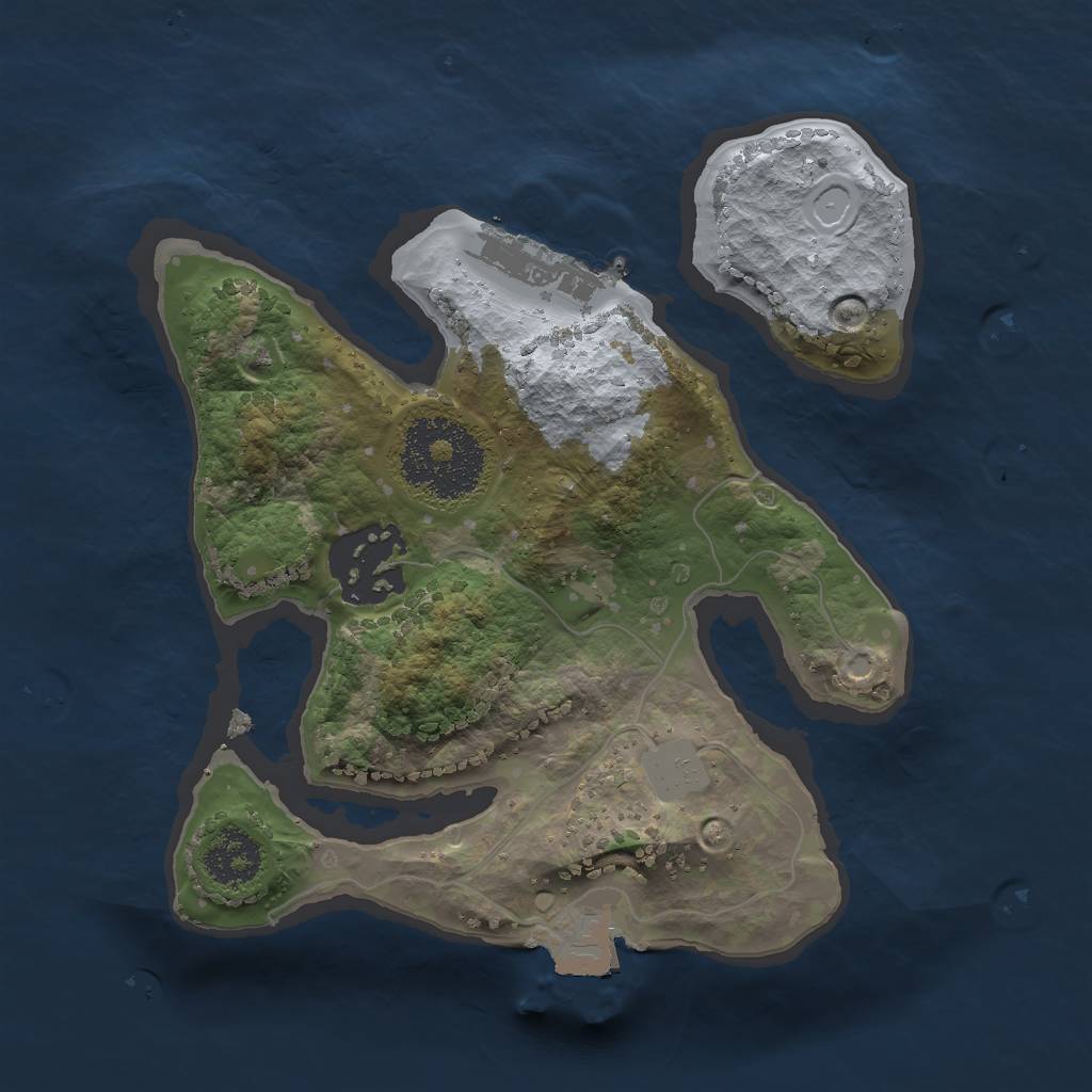 Rust Map: Procedural Map, Size: 2000, Seed: 108575422, 5 Monuments