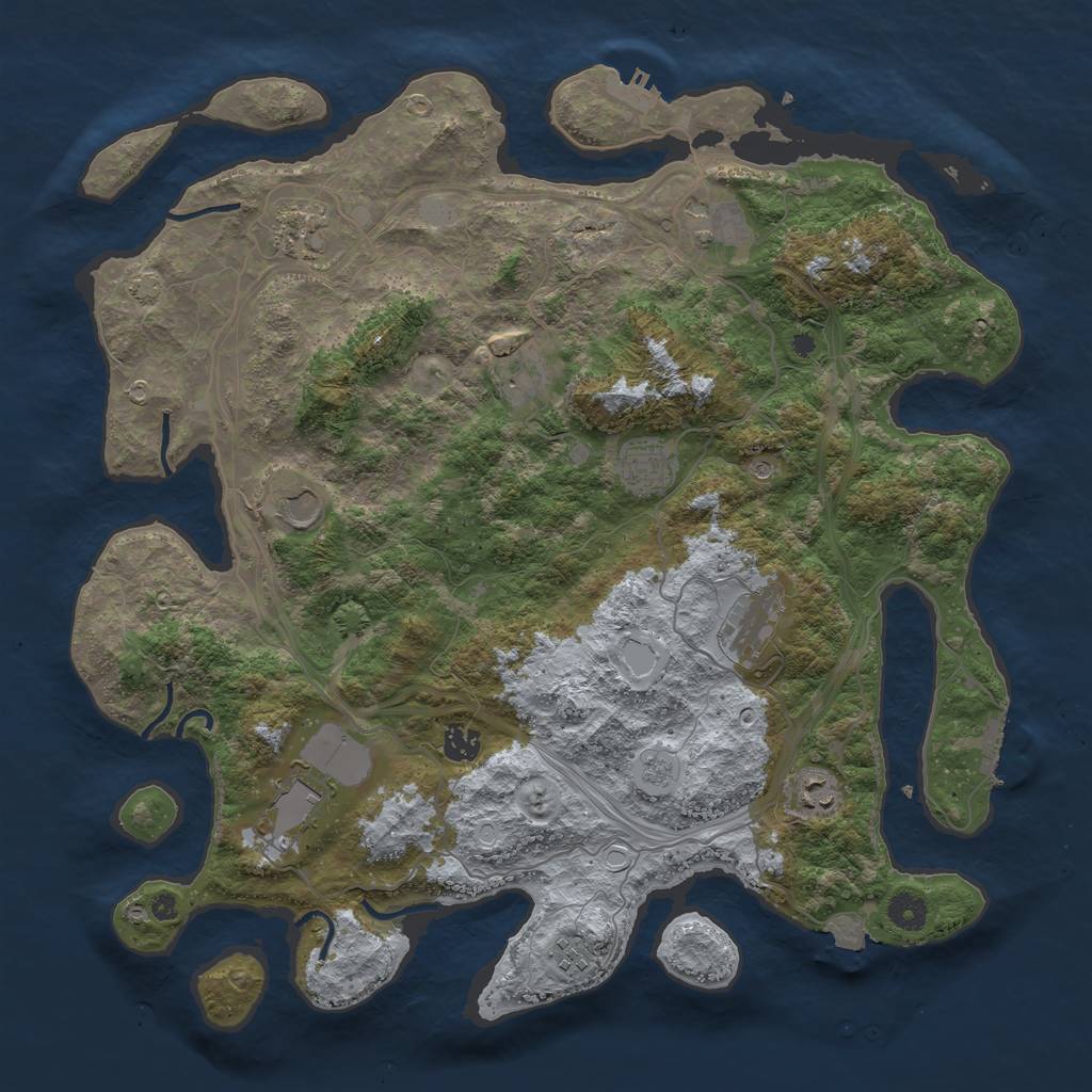 Rust Map: Procedural Map, Size: 4250, Seed: 1526549057, 18 Monuments