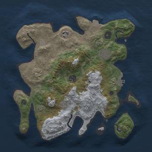 Thumbnail Rust Map: Procedural Map, Size: 3000, Seed: 557165298, 11 Monuments