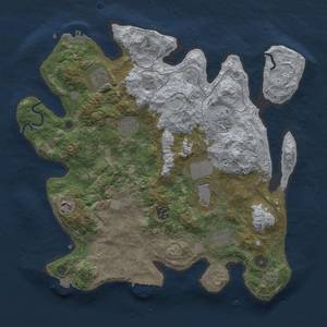 Thumbnail Rust Map: Procedural Map, Size: 3700, Seed: 2069341766, 16 Monuments