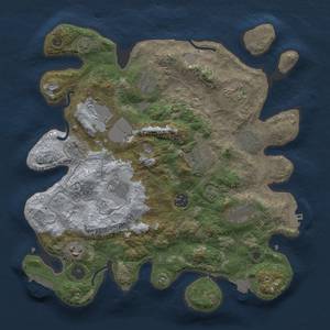 Thumbnail Rust Map: Procedural Map, Size: 3500, Seed: 648236628, 17 Monuments