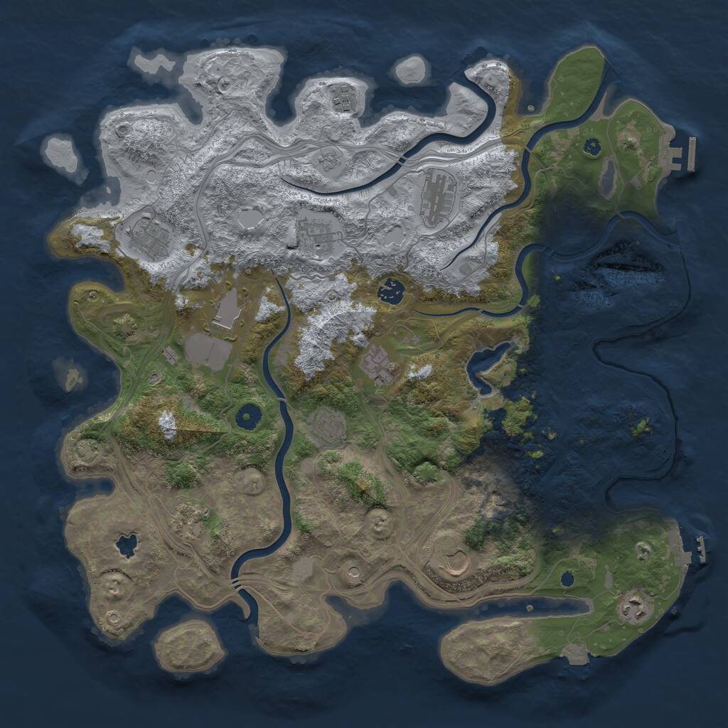 Rust Map: Procedural Map, Size: 4277, Seed: 1432559, 17 Monuments