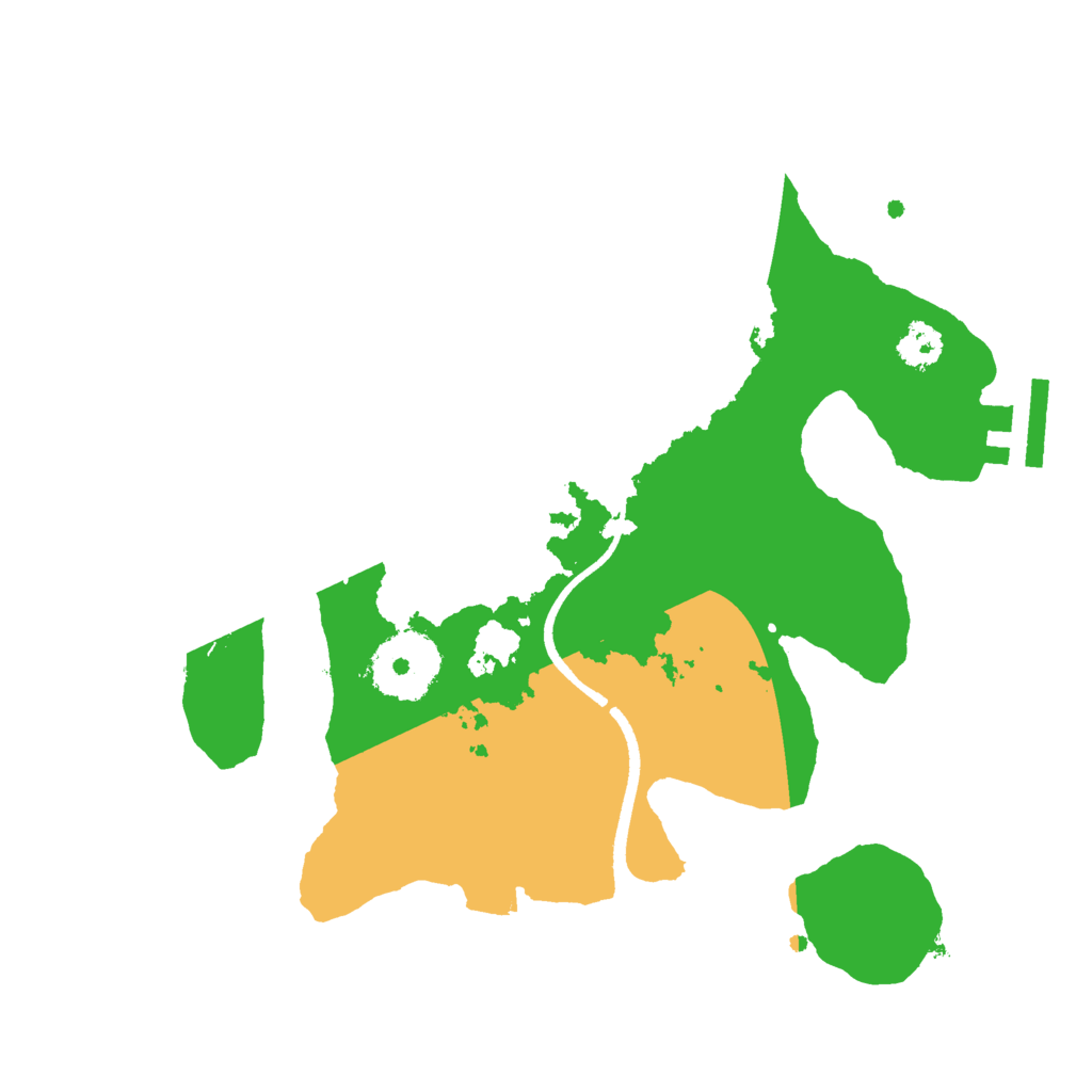 Biome Rust Map: Procedural Map, Size: 2500, Seed: 844567552