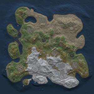 Thumbnail Rust Map: Procedural Map, Size: 3500, Seed: 1578367415, 17 Monuments