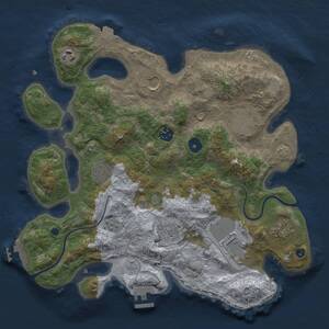 Thumbnail Rust Map: Procedural Map, Size: 3500, Seed: 1578367415, 15 Monuments