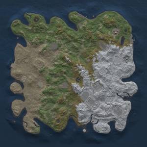 Thumbnail Rust Map: Procedural Map, Size: 4200, Seed: 243620428, 19 Monuments