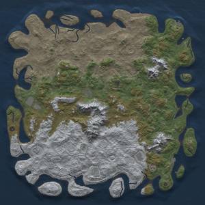 Thumbnail Rust Map: Procedural Map, Size: 6000, Seed: 131654351, 19 Monuments