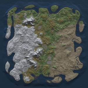 Thumbnail Rust Map: Procedural Map, Size: 5000, Seed: 275660387, 19 Monuments