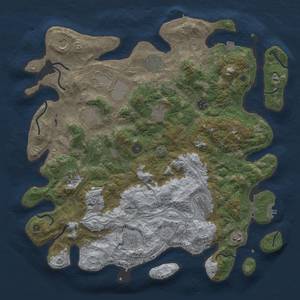 Thumbnail Rust Map: Procedural Map, Size: 4300, Seed: 200620244, 19 Monuments