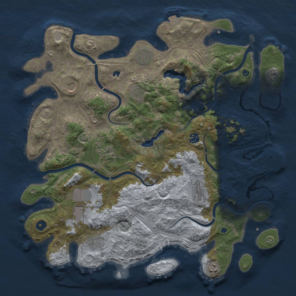 Rust Map: Procedural Map, Size: 4300, Seed: 200620244, 15 Monuments