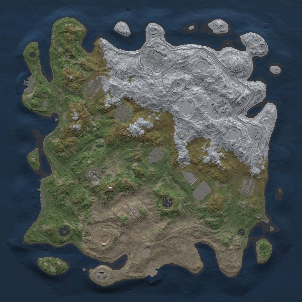 Rust Map: Procedural Map, Size: 4250, Seed: 1168813845, 19 Monuments