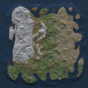 Thumbnail Rust Map: Procedural Map, Size: 4500, Seed: 606791531, 19 Monuments