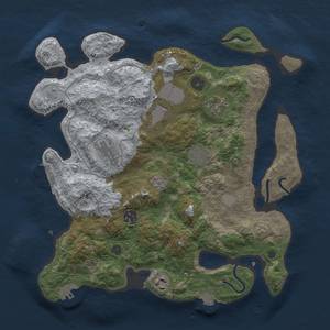 Thumbnail Rust Map: Procedural Map, Size: 3500, Seed: 431065079, 15 Monuments