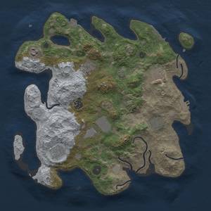 Thumbnail Rust Map: Procedural Map, Size: 3500, Seed: 876302038, 14 Monuments