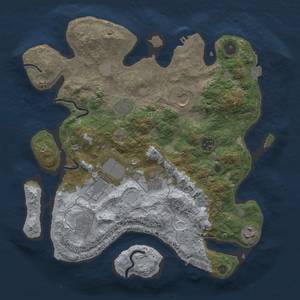 Thumbnail Rust Map: Procedural Map, Size: 3500, Seed: 684899163, 15 Monuments