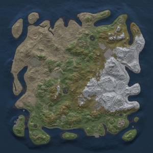 Thumbnail Rust Map: Procedural Map, Size: 4250, Seed: 470903863, 19 Monuments