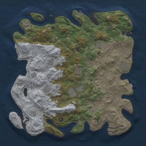 Thumbnail Rust Map: Procedural Map, Size: 4250, Seed: 458764503, 19 Monuments