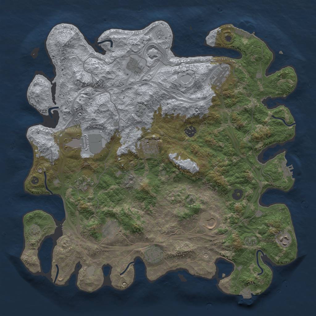 Rust Map: Procedural Map, Size: 4250, Seed: 210105270, 19 Monuments