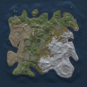 Thumbnail Rust Map: Procedural Map, Size: 3500, Seed: 1468207691, 16 Monuments