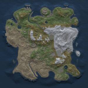Thumbnail Rust Map: Procedural Map, Size: 3600, Seed: 471238206, 14 Monuments