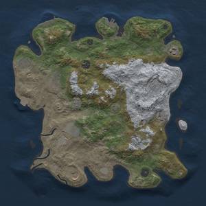 Thumbnail Rust Map: Procedural Map, Size: 3600, Seed: 471238206, 16 Monuments