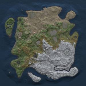 Thumbnail Rust Map: Procedural Map, Size: 3500, Seed: 1407388522, 17 Monuments