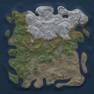 Thumbnail Rust Map: Procedural Map, Size: 4500, Seed: 2014683395, 19 Monuments