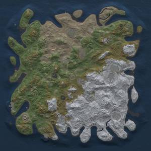 Thumbnail Rust Map: Procedural Map, Size: 4500, Seed: 7364545, 19 Monuments