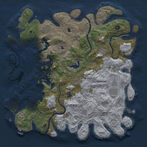 Thumbnail Rust Map: Procedural Map, Size: 4500, Seed: 7364545, 14 Monuments