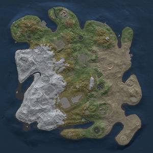 Thumbnail Rust Map: Procedural Map, Size: 3600, Seed: 274651604, 16 Monuments