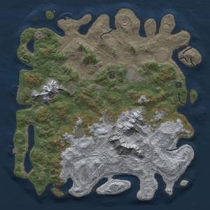 Thumbnail Rust Map: Procedural Map, Size: 5000, Seed: 3485854, 19 Monuments