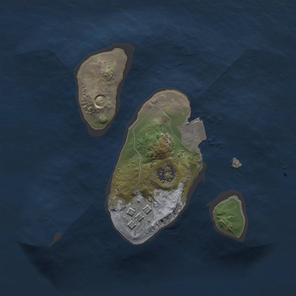 Rust Map: Procedural Map, Size: 1500, Seed: 97, 4 Monuments