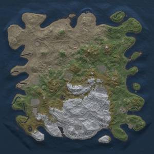 Thumbnail Rust Map: Procedural Map, Size: 4500, Seed: 1484544920, 18 Monuments