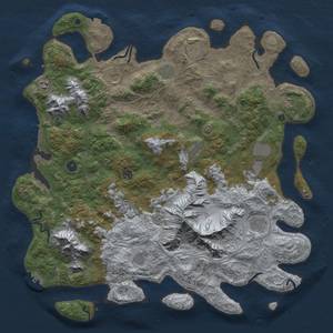 Thumbnail Rust Map: Procedural Map, Size: 5000, Seed: 1936530409, 19 Monuments