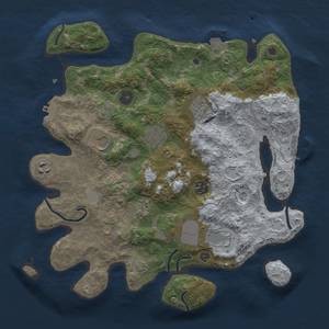 Thumbnail Rust Map: Procedural Map, Size: 3500, Seed: 188536823, 15 Monuments