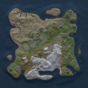 Thumbnail Rust Map: Procedural Map, Size: 3500, Seed: 833665592, 17 Monuments