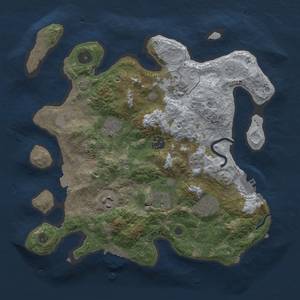 Thumbnail Rust Map: Procedural Map, Size: 3277, Seed: 123, 15 Monuments