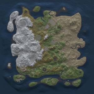 Thumbnail Rust Map: Procedural Map, Size: 3800, Seed: 59793164, 16 Monuments