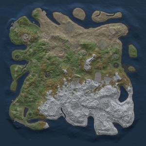 Thumbnail Rust Map: Procedural Map, Size: 4000, Seed: 1952527279, 18 Monuments