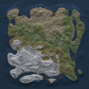 Thumbnail Rust Map: Procedural Map, Size: 4000, Seed: 1261137632, 19 Monuments