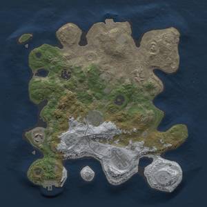 Thumbnail Rust Map: Procedural Map, Size: 3000, Seed: 367286516, 13 Monuments