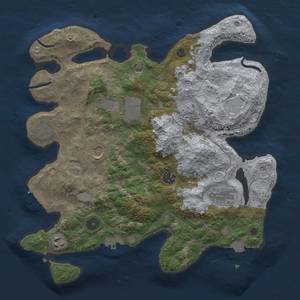 Thumbnail Rust Map: Procedural Map, Size: 3500, Seed: 985491709, 15 Monuments