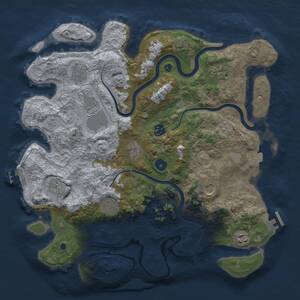 Thumbnail Rust Map: Procedural Map, Size: 3850, Seed: 1369, 16 Monuments
