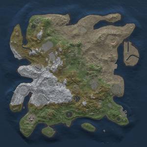 Thumbnail Rust Map: Procedural Map, Size: 3500, Seed: 544391821, 17 Monuments